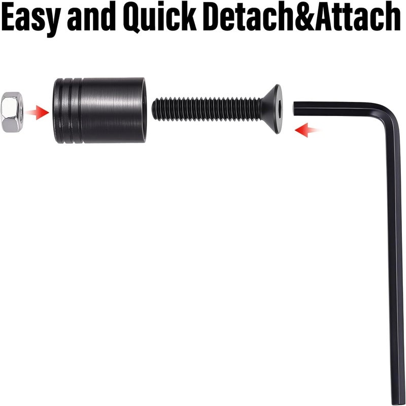 NEATABY Quick Detach Swivels Mount Base Adapter Kit, Black Metal Stud Wrench, 7 Pcs - Image 5